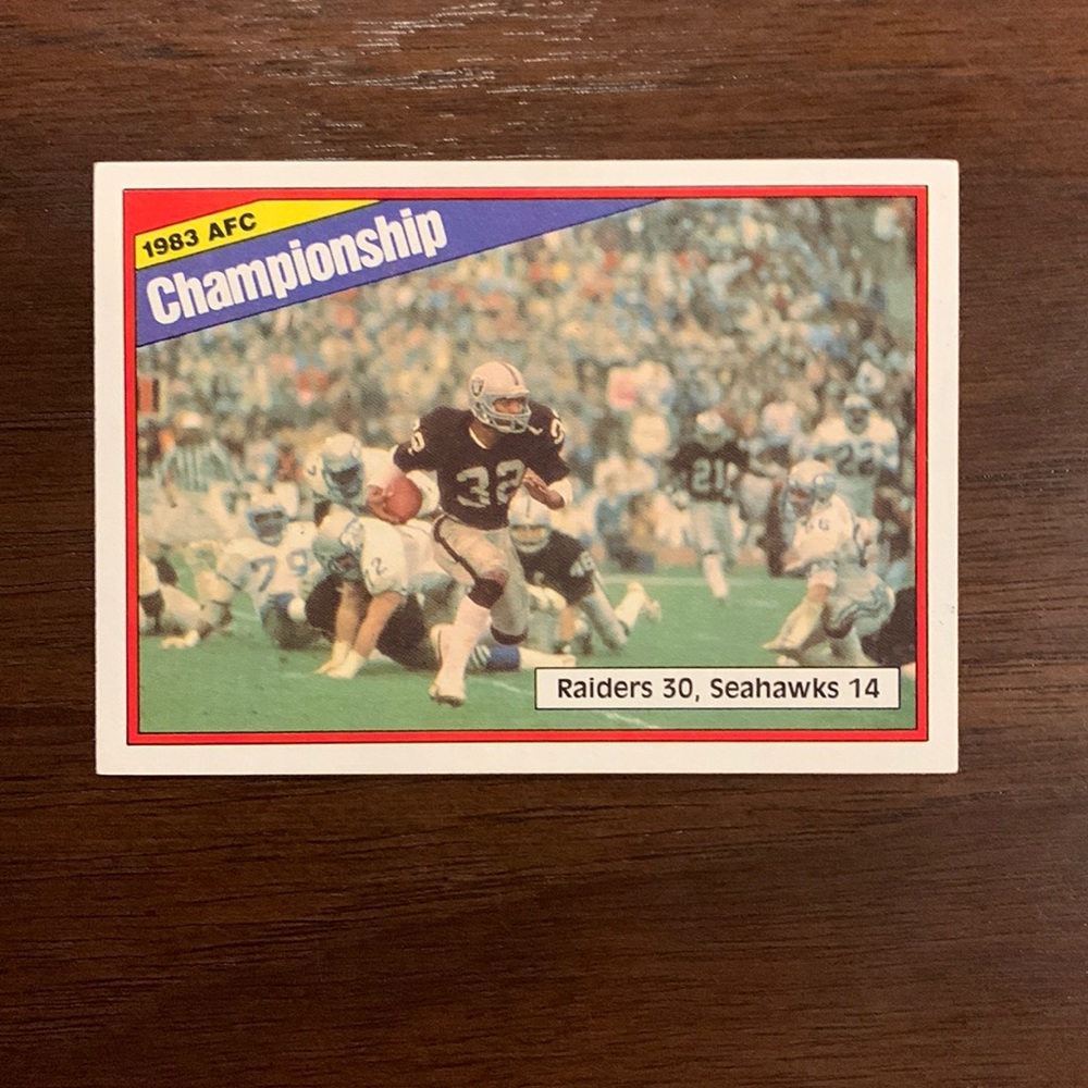 Topps 1983 AFC Championship Card #7
